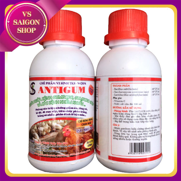 [HCM][ Chai 100ML] ANTIGUM: Ngăn Ngừa Bệnh GUMBORO Và Các Bệnh Nhiễm Khuẩn Cho Gia Cầm