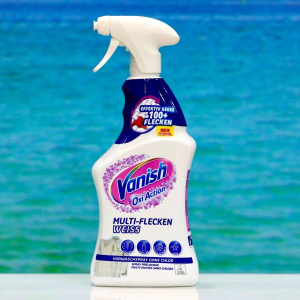 Hàng Đức Chai siêu tẩy vết bẩn cho đồ trắng - dạng chai xịt Vanish Oxi Action Multi-Stain Prewash Spray ~ đặc biệt thích hợp với mọi loại vết bẩn trên đồ trắng