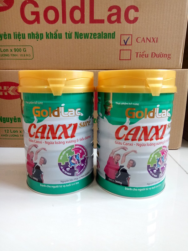 Combo 2 Lon - Sữa canxi Goldlac lon 900g, Bổ sung canxi giúp xương chắc khỏe, tăng cường sức khỏe cho người già