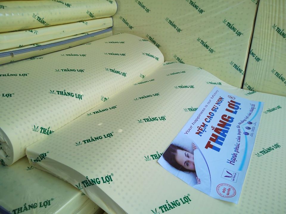 Nệm cao su non Thắng Lợi 1m6 x 2m x 10cm ( 2 mặt lỗ nhỏ)