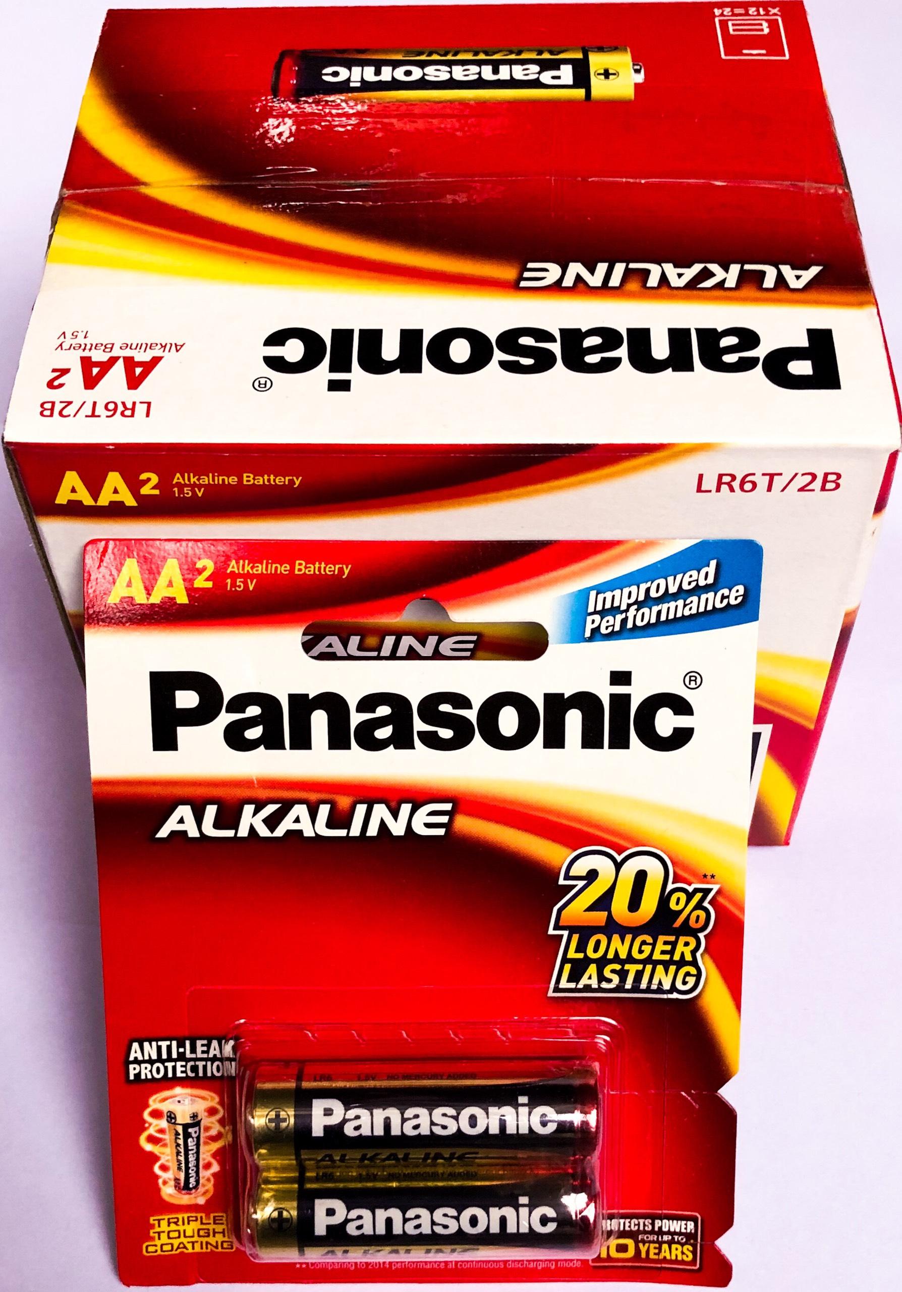 Hộp 12 đôi pin aa panasonic ankaline - pin khô 1,5 v