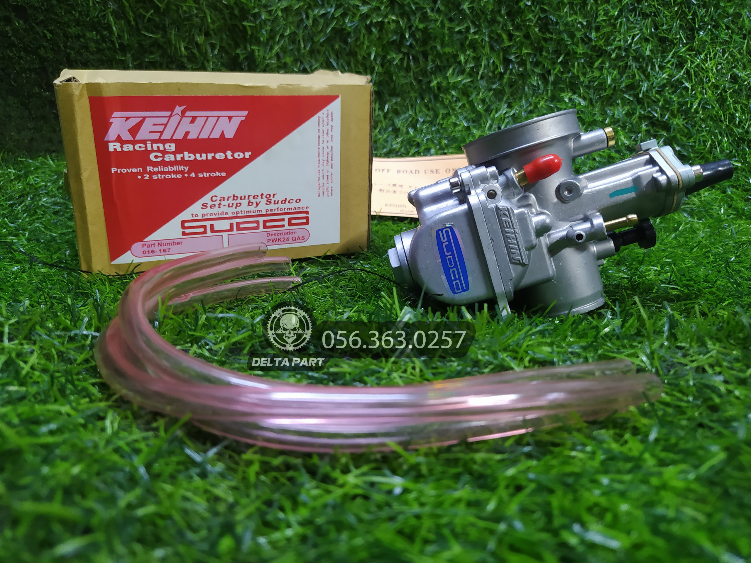 bình xăng con kenhin ga dẹp PWK họng 24 cho xe zin PXL