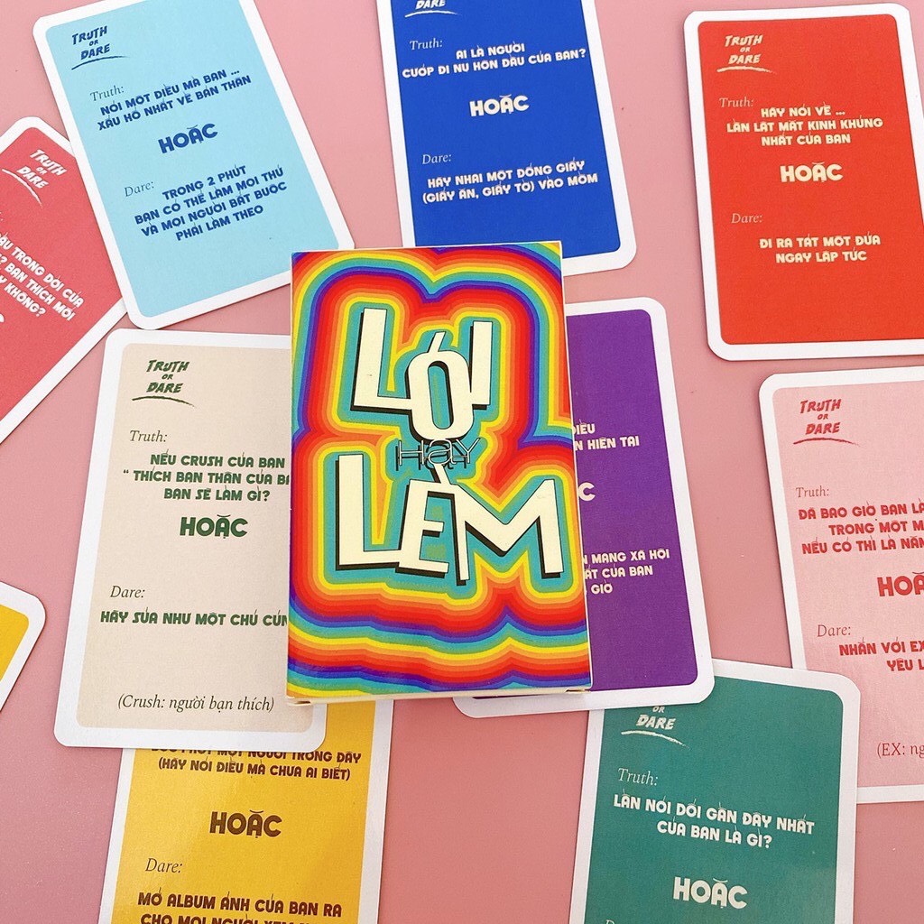 Bộ Bài Lói Hay Lèm Truth or Dare Việt Hóa Drinking Card Game Bài Uống Ăn Nhậu Tạo Sự Thú Vị Cơ Hội Gắn Kết Tình Bạn