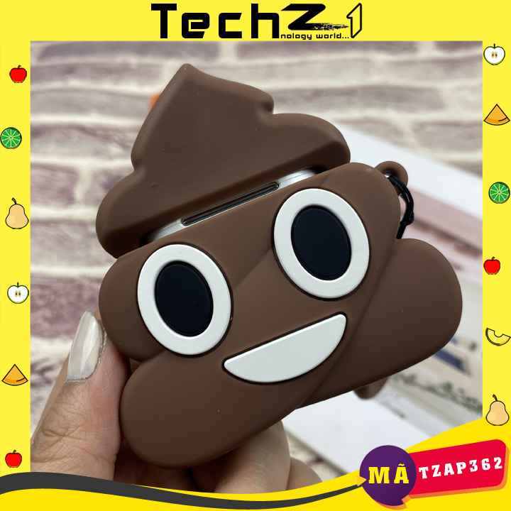 Case Airpod, Ốp Airpods 1/2/3/Pro hình cục shit cute - Mã TZAP362