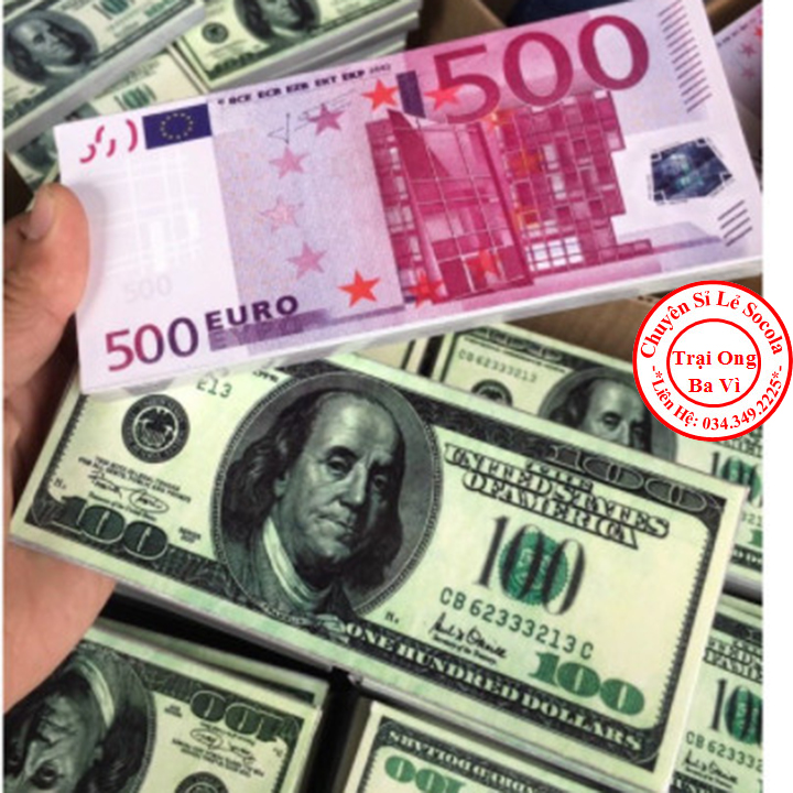Socola thanh hộp 58 gam hình đồng tiền usd seri phú quý