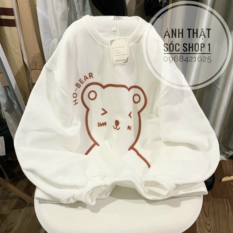 áo sweater nam nữ in hình gấu cực kỳ cá tính DPTP54