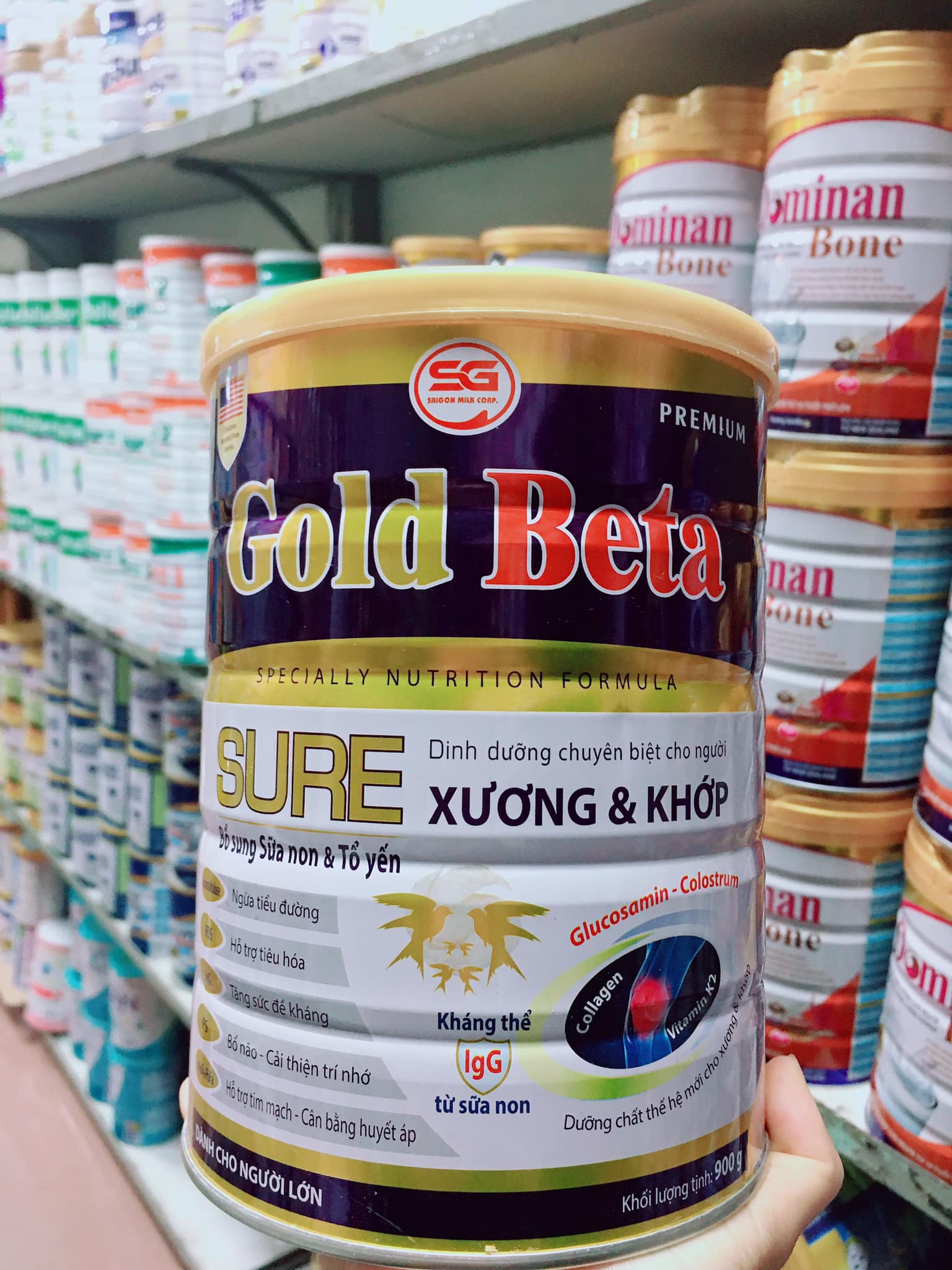 Sữa xương khớp Gold Beta Sure 900g - Sữa dành cho người già