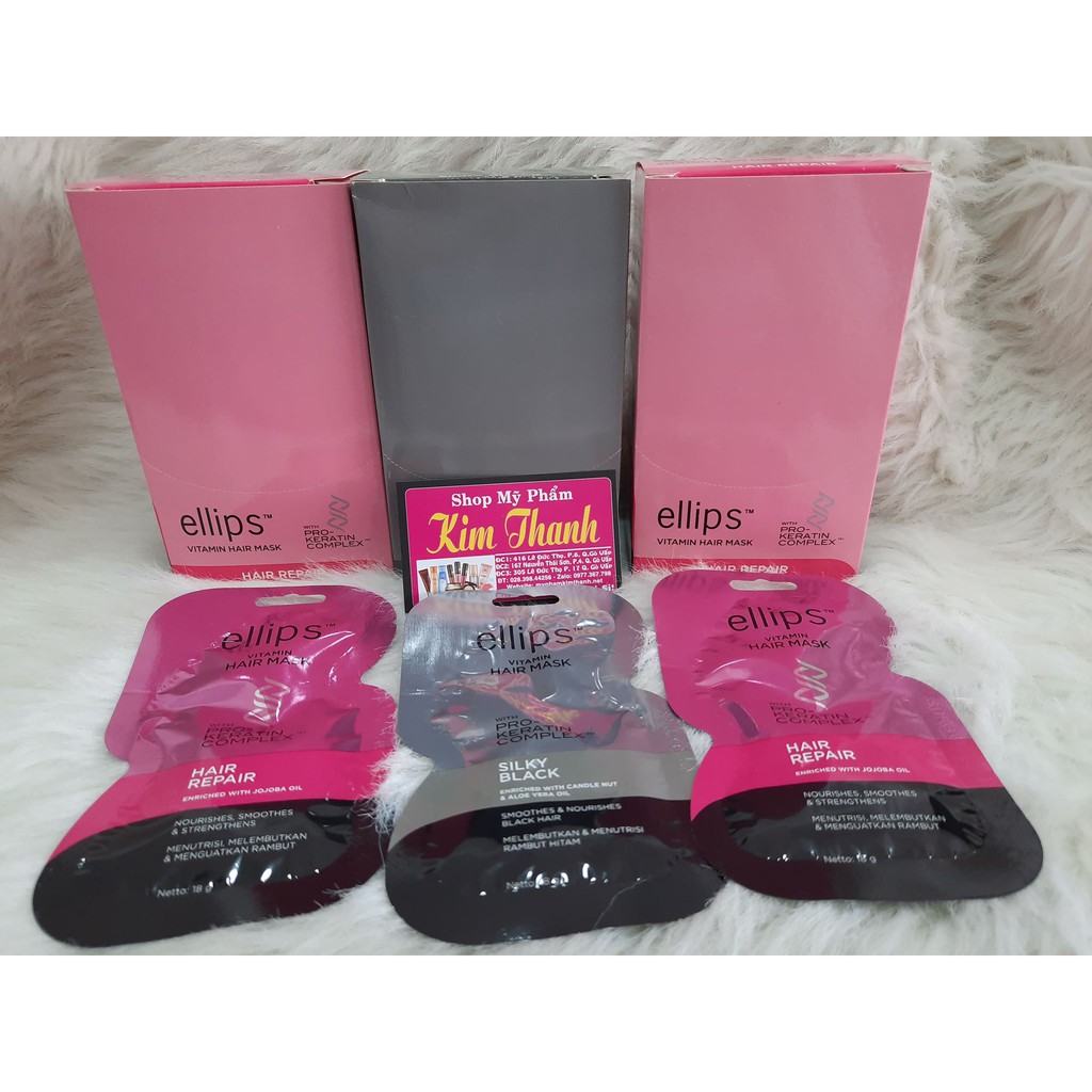 Kem ủ tóc Ellips Vitamin Hair Mask 1 gói lẻ, cam kết hàng đúng mô tả, chất lượng đảm bảo an toàn đến sức khỏe người sử dụng