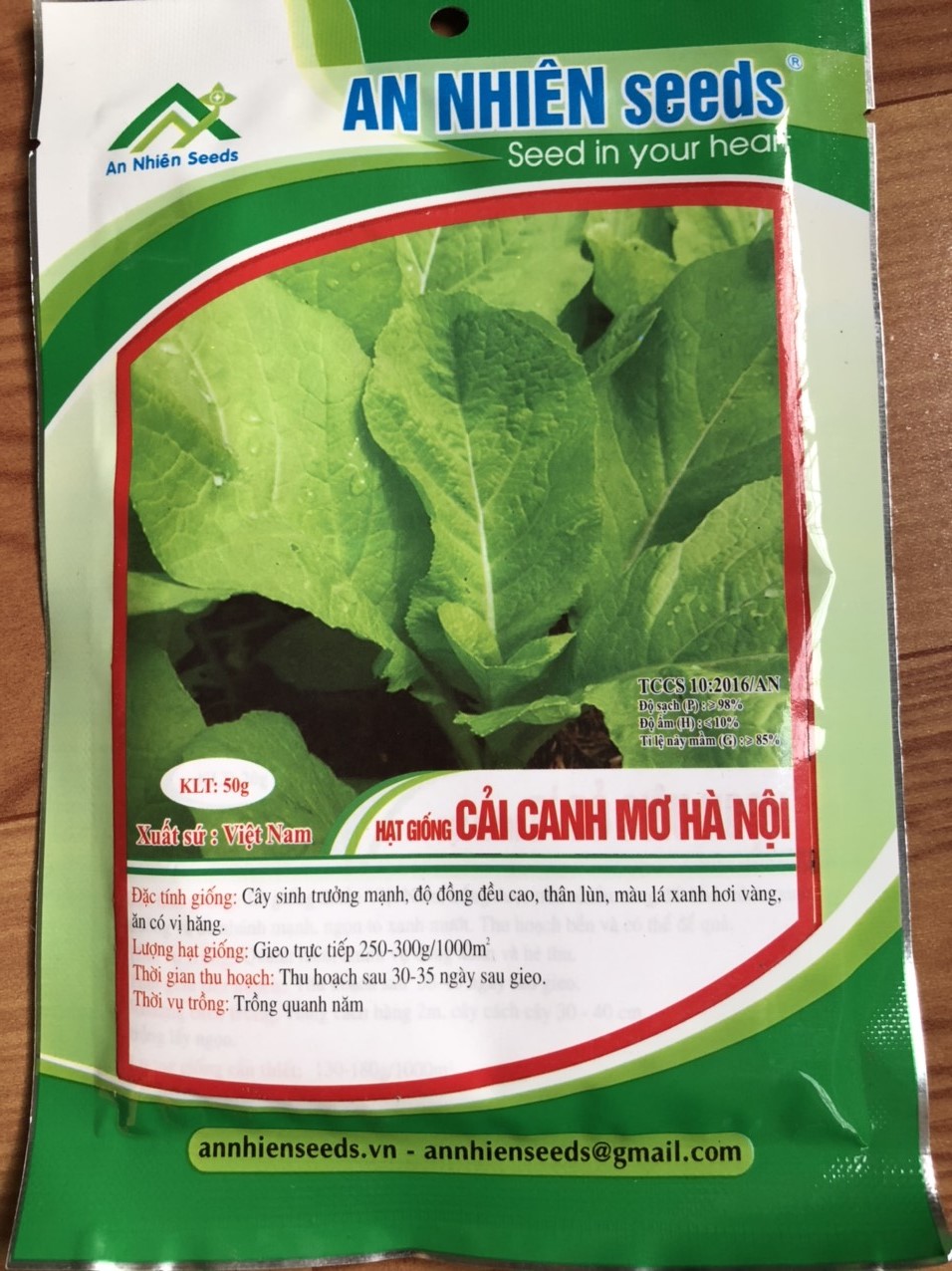 Hạt giống Cải canh mơ Hà Nội trồng quanh năm gói 50g