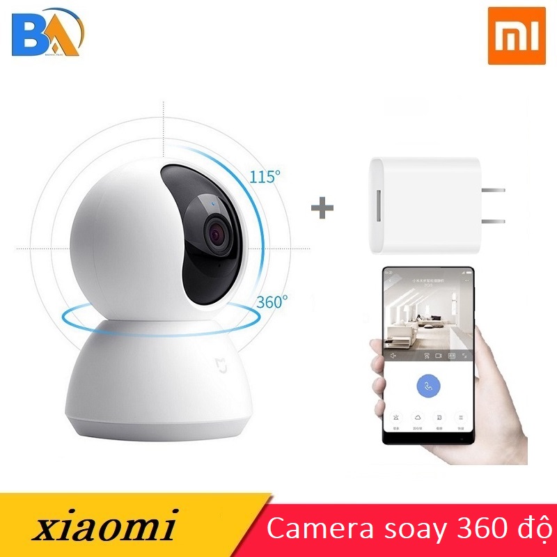 Camera giám sát Xiaomi Mi Home quay 360 độ 1080P - 2.0 , Wifi  IP , Hồng ngoại ban đêm- Phiên Bản Quốc Tế DGW - Bảo Hành 12 Tháng