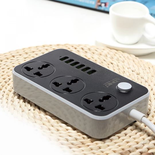 Ổ điện thông minh 3 cổng cắm kèm 6 cổng sạc usb ldnio 3604