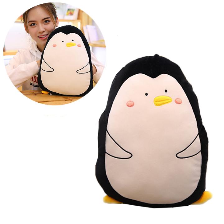 Gấu Bông Trang Trí Và Giữ Ấm Tay Hình Chim Cánh Cụt 30*40CM (4 Mẫu)