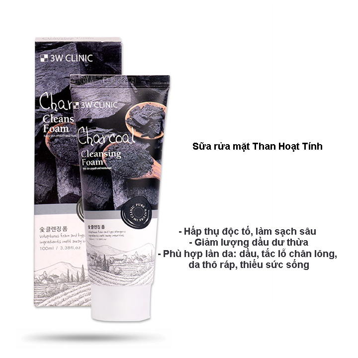 Sữa Rửa Mặt 3W Clinic 100ml Hàn Quốc - 3