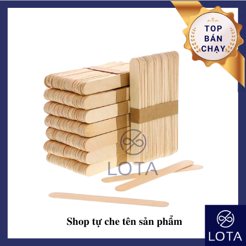 QUE GỖ WAX LÔNG, que gỗ kem quét sáp wax lông dùng chung với nồi wax lông mỡ trăn triệt lông hard wax beans combo 5 10 20 que gỗ tẩy lông lấy keo sáp wax lông waxing nóng que gỗ was lông, đồ dùng spa hỗ trợ tẩy lông, que kem em bé chơi