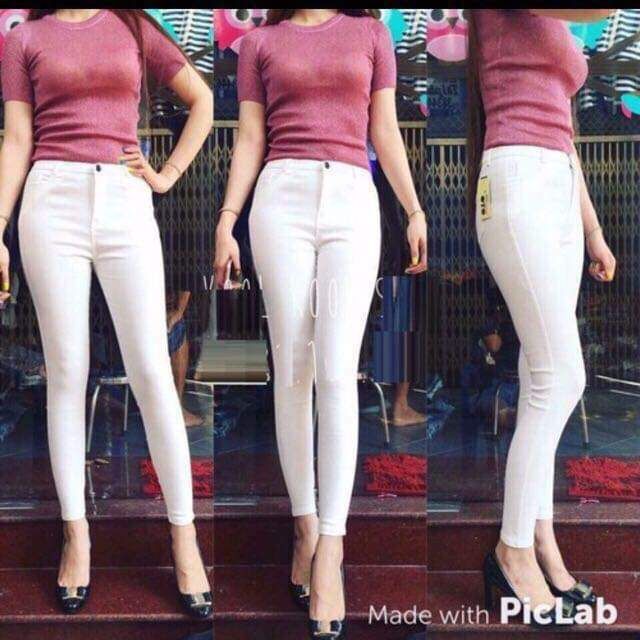 [HCM]Quần skinny nữ  Quần kaki thun lưng co giãn  quần leggin nữ vải không xù