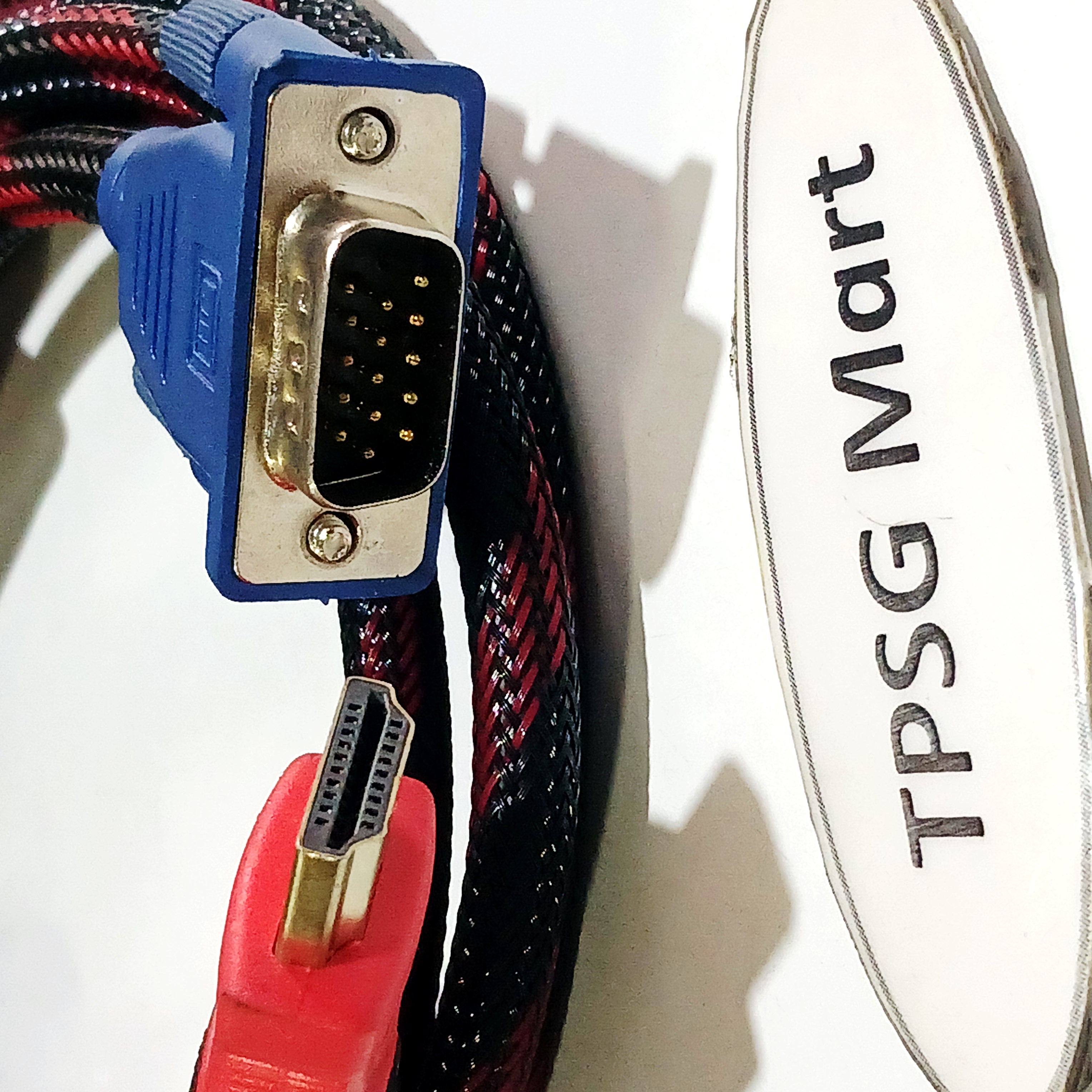 Cáp HDMI ra VGA dài 1.5m bọc dù / Cáp chuyển hình ảnh 1 chiều từ HDMI IN ra VGA OUT xuất hình ảnh)