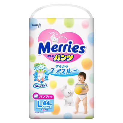 Tã quần merries l, 9-14kg, 44 miếng