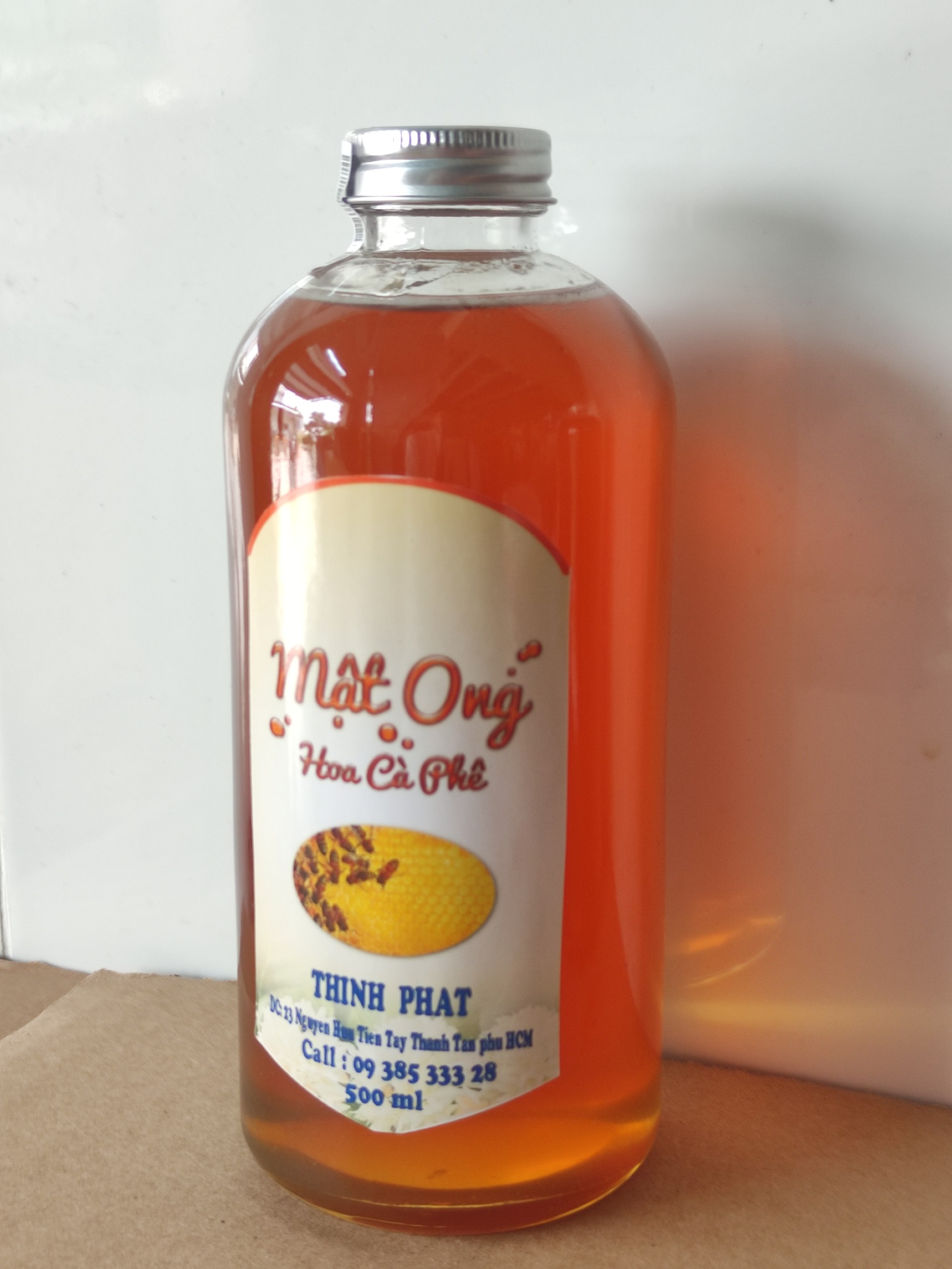 Mật ong rừng hoa cà phê thiên nhiên nguyên chất chai 500 ml