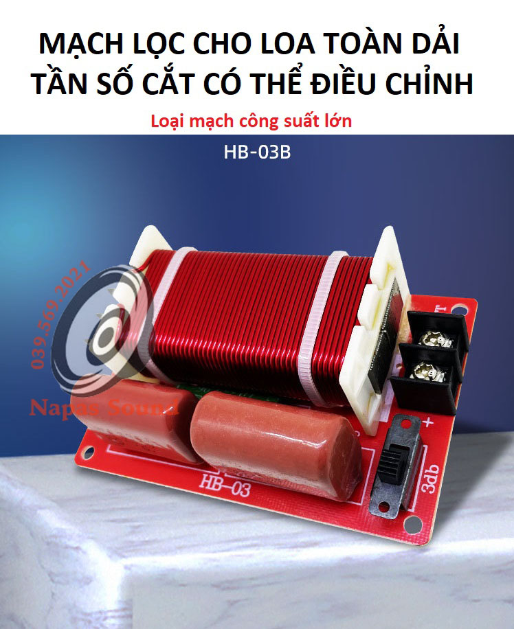 MẠCH LỌC ĐỈNH CHO LOA TOÀN DẢI CÓ ĐIỀU CHỈNH - CÔNG SUẤT LỚN - PHÂN TẦN LOA TOÀN DẢI