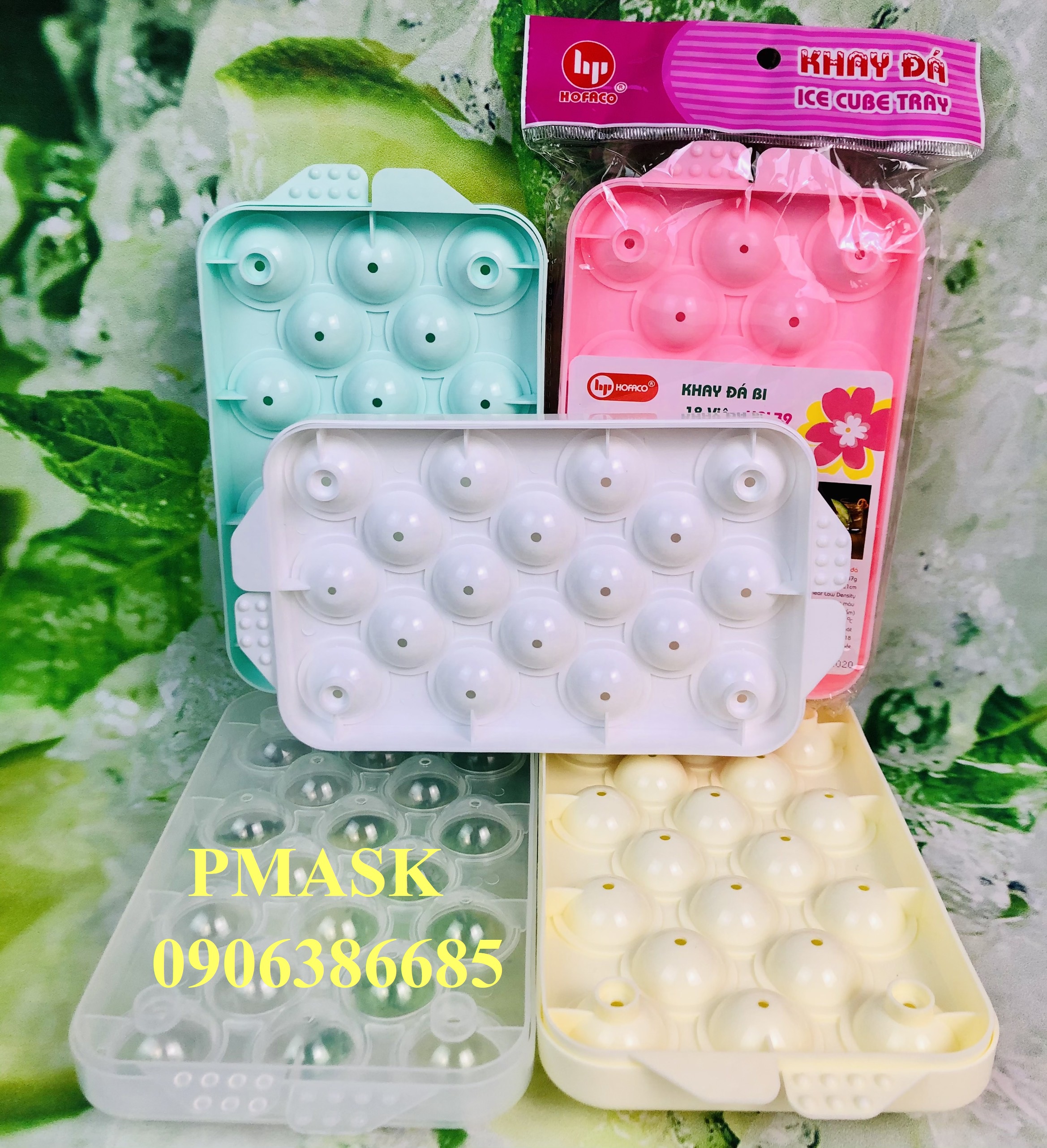 Khay đá bi lớn 18 viên HPL79 – Khuôn làm thạch rau câu, topping phomai siêu tiện lợi chính hãng Hồng Phát Hofaco