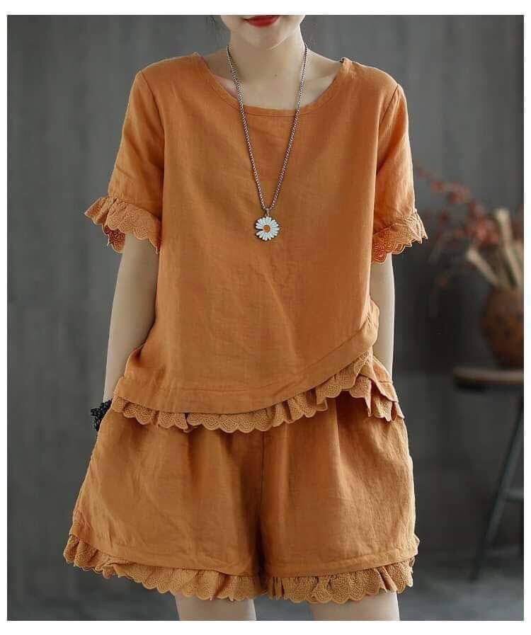 Set bộ đùi phối ren siêu dễ thương