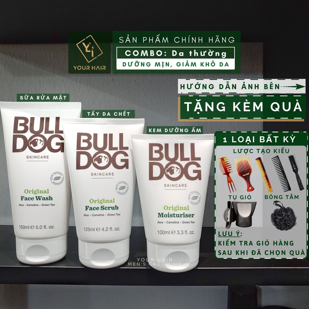 ✽ Sửa rửa mặt Tẩy da chết Dưỡng ẩm Bulldog Original Face Wash Scrub Moisturisers