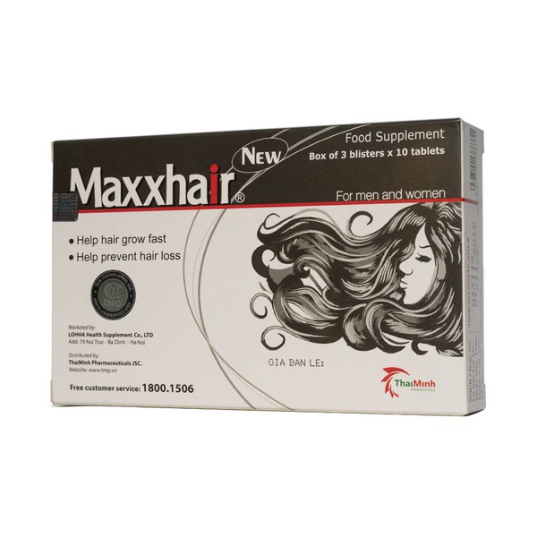 1 hộp Maxxhair và Combo 3 hộp MAXXHAIR + Tinh dầu bưởi COCOON 130ml Trị rụng tóc, kích thích mọc tóc, từ chối hói đầu