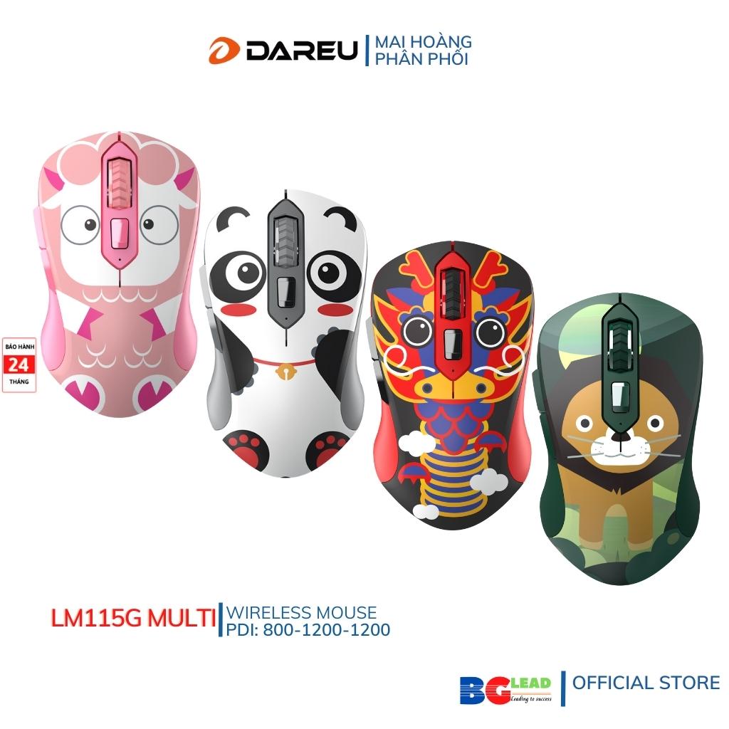 Chuột không dây dareu lm115g multi-color dragon /panda / lion / sheep