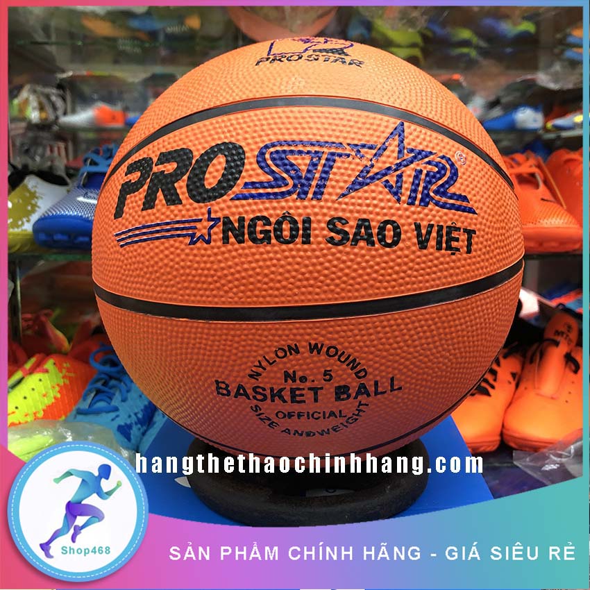 Quả bóng rổ Cao Su PROSTAR – Size 3,5,6,7 (Tặng kim bơm bóng + túi lưới) – Bóng rổ trẻ em, bóng rổ luyện tập