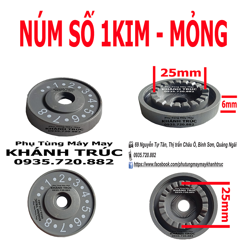 Núm số mỏng máy may công nghiệp 1kim