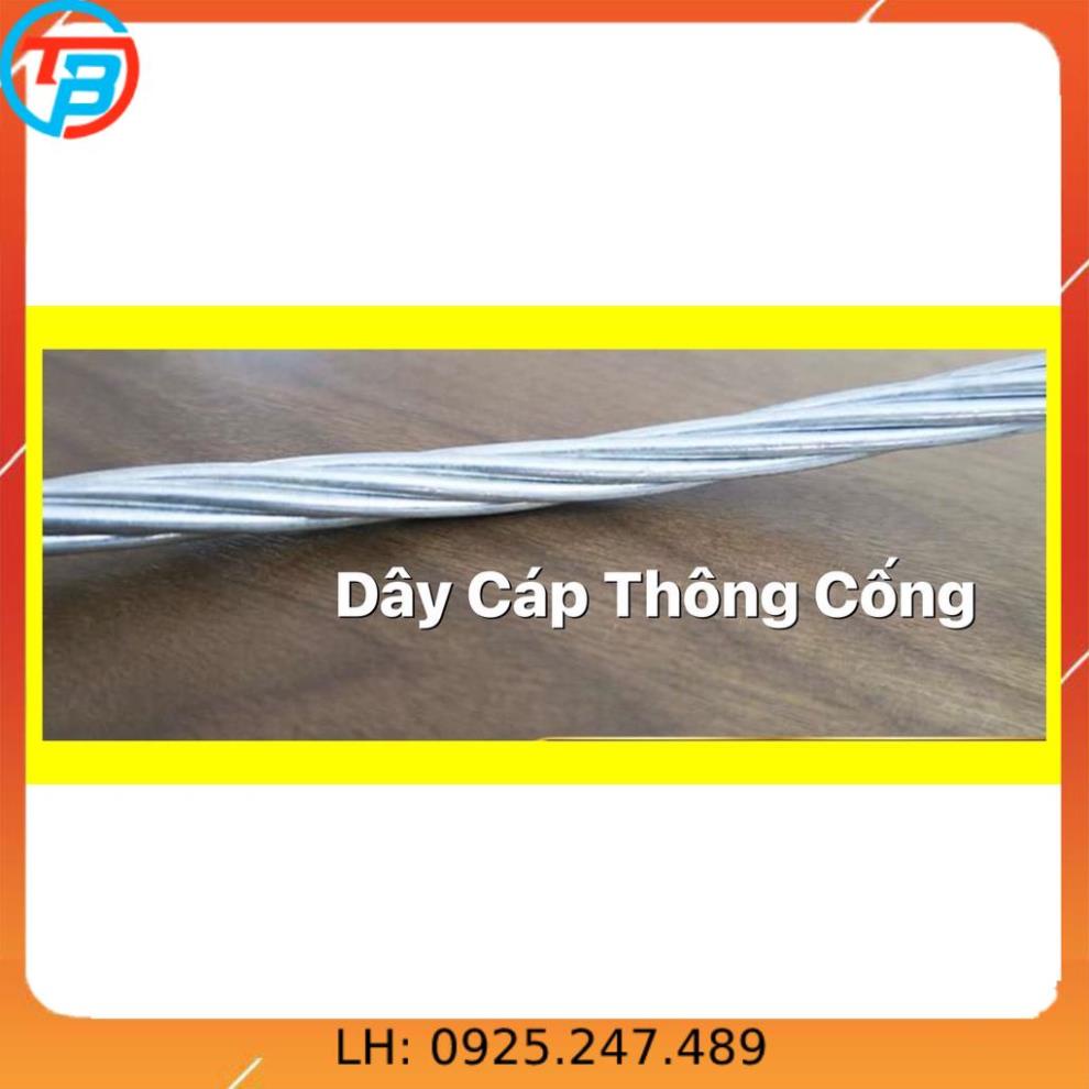 Combo 5 mét cáp thông cống 8 li - 10 li cáp thép thái bình vina