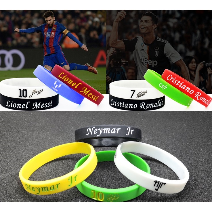 Vòng tay cao su phát quang Messi Cr7 Neymar