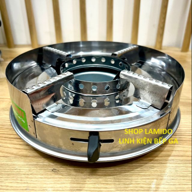 Bếp cồn CÓ CHẮN GIÓ inox FUJISHI bếp lẩu cồn tròn mini - dùng đi du lịch, quán ăn, nhà hàng