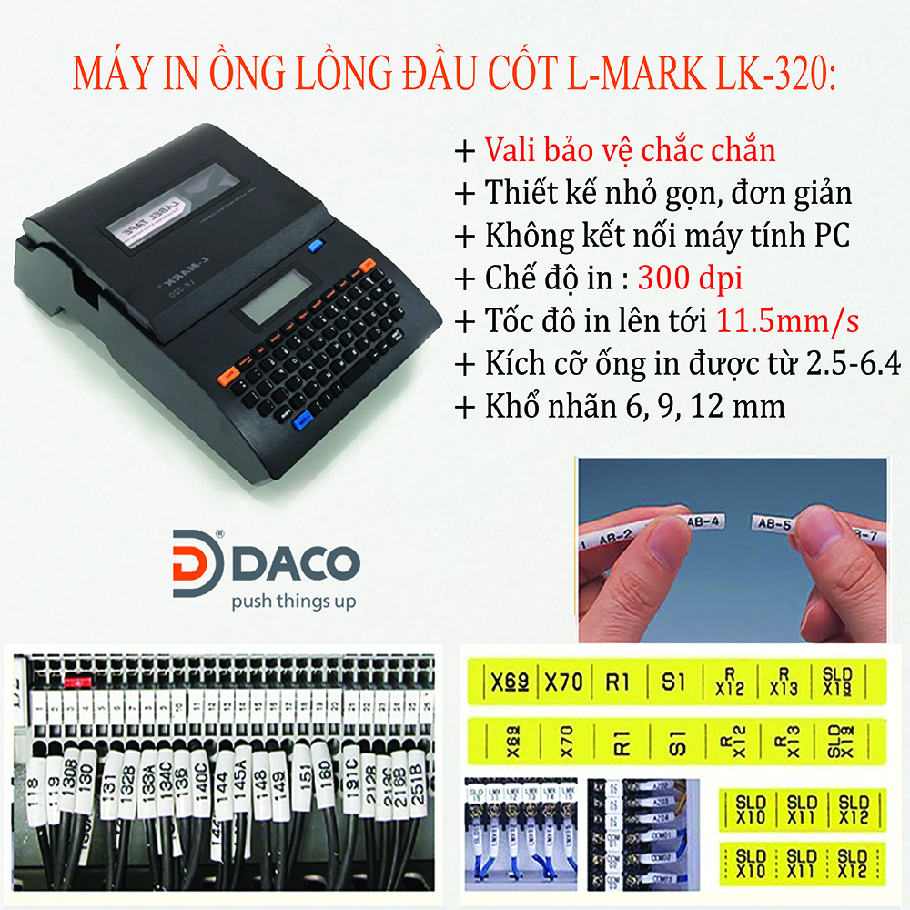 Lk-320 máy in ống lồng đầu cốt l-mark - gía rẻ hiện nay.