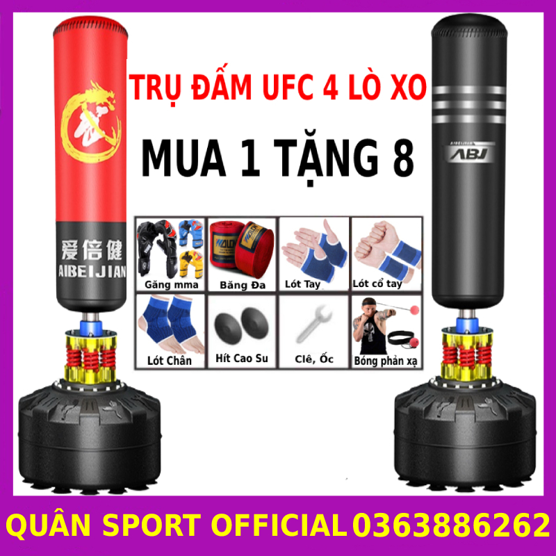 Bao cát - bao cát đấm bốc - bao cát boxing Aibeijiansport® - Bao trụ đấm bốc boxing tự đứng - Cao 1m7, D = 28 cm - Thiết bị tập đấm bốc chuyên nghiệp