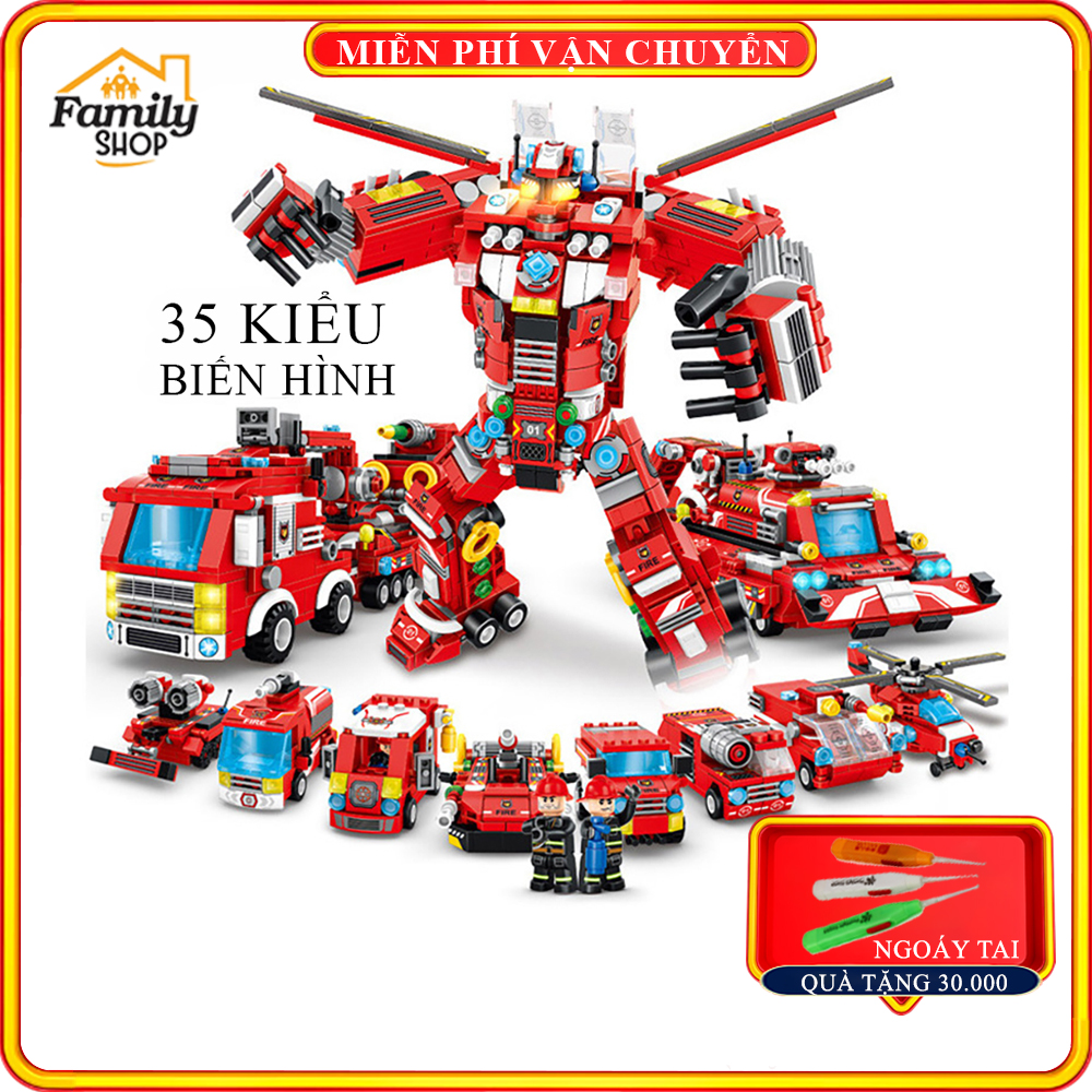 Đồ chơi Lego, Bộ đồ chơi lắp ghép Lego Robot chất liệu nhựa ABS với hơn 500 - 800 chi tiết đa dạng cách ghép cho bé