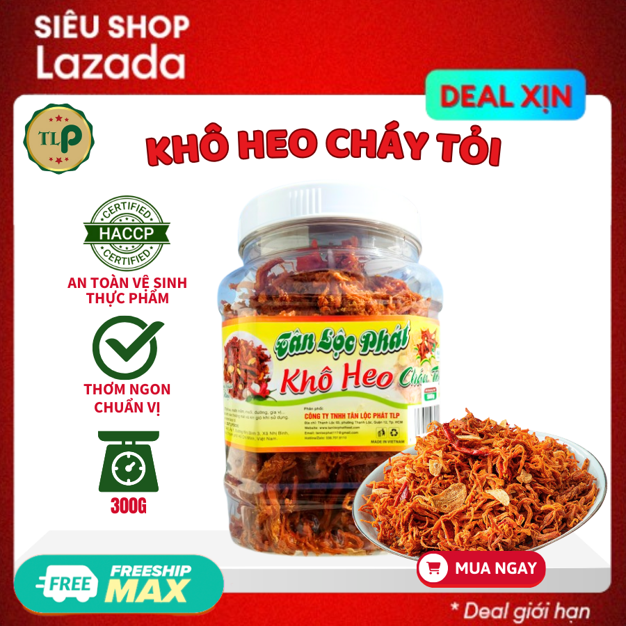 KHÔ HEO CHÁY TỎI TÂN LỘC PHÁT Thơm Ngon Đậm Vị