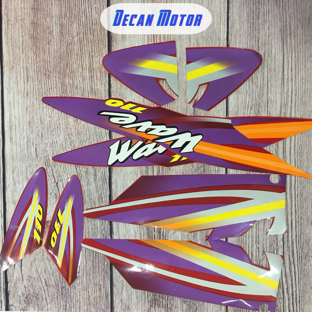 Tem dán xe máy wave 110 đời cổ, tem dám trùm, tem dán xe wave, tem wave, tem xe máy màu sắc nét, bền đẹp tân trang cho xe máy