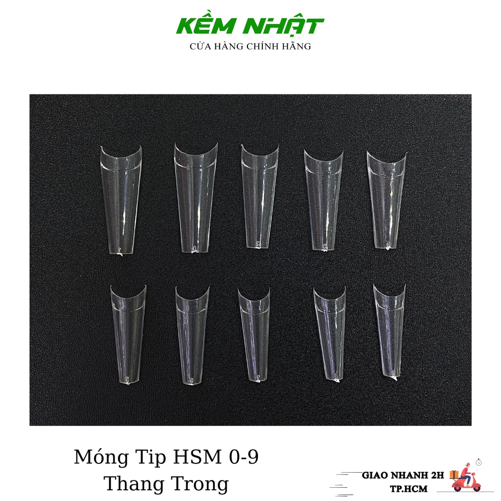 Móng nối móng tip hsm túi 500 móng nhựa dẻo đủ size 0 - 9
