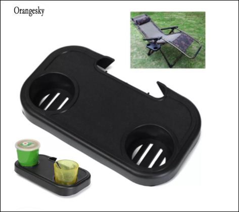 Khay đựng đồ uống, vật dụng trên ghế xếp tiện dụng, dễ dùng
