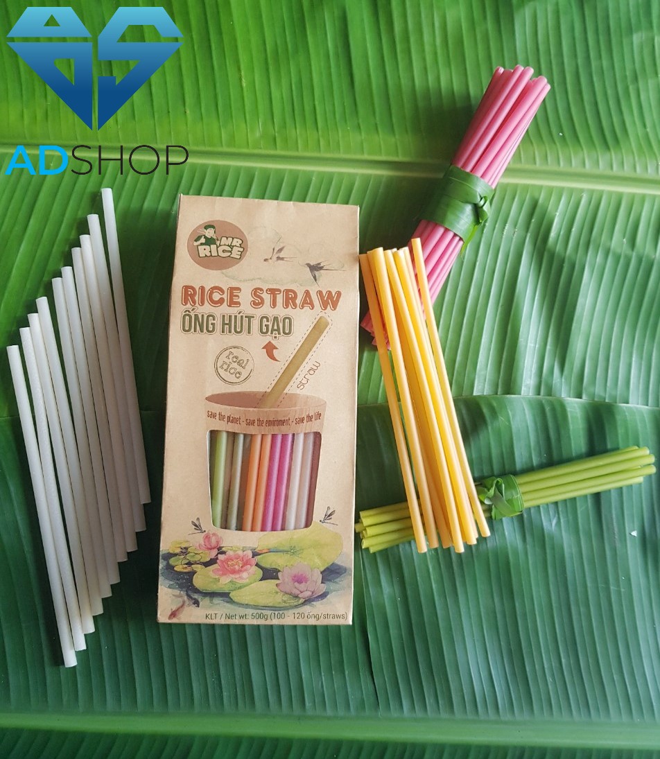 [HCM]Ống hút gạo Mr. Rice gói 500g ( 100 đến 120/ống ) - Màu trắng đục