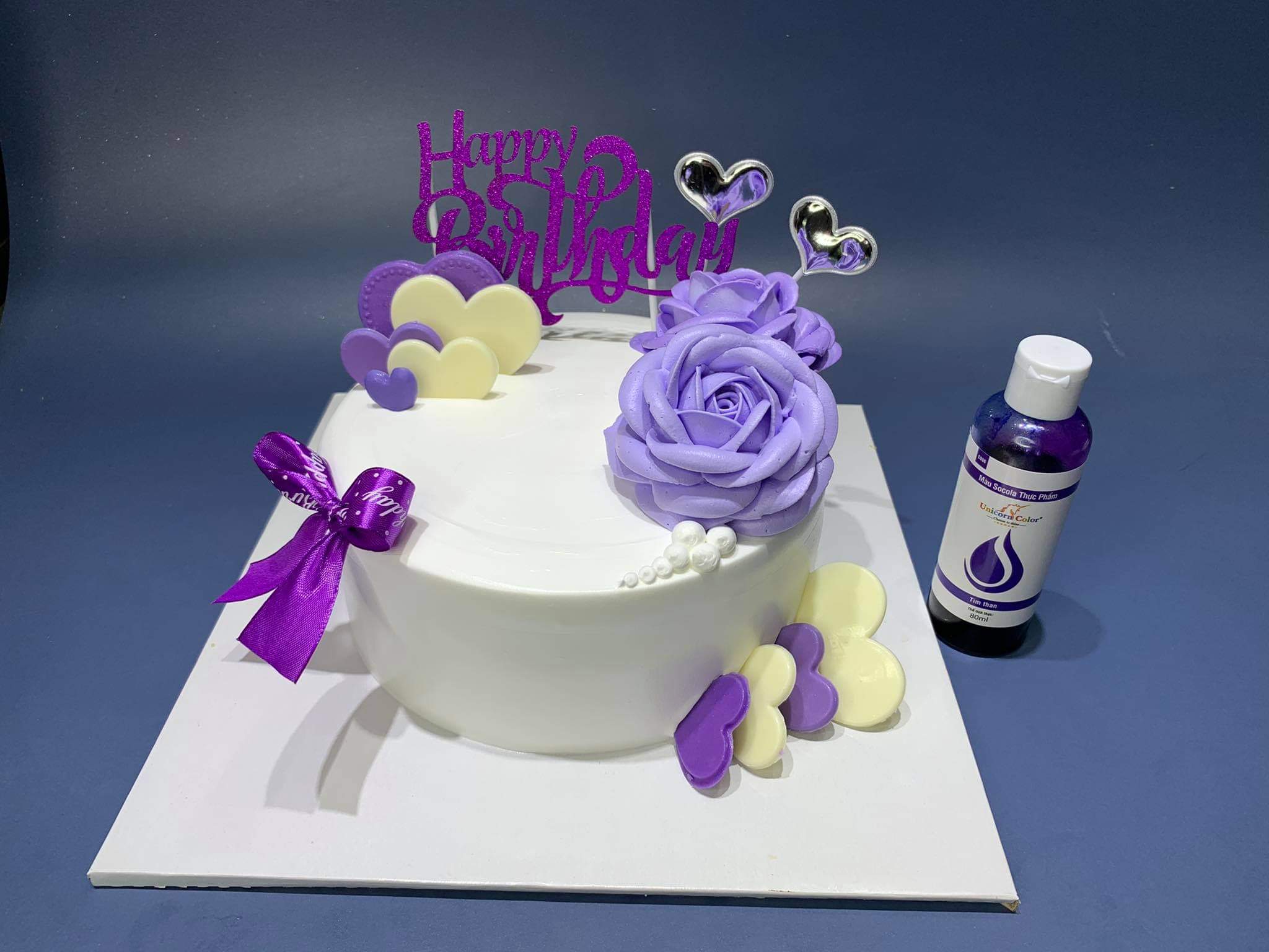 MÀU DẦU PHA SOCOLA MÀU TÍM THAN 80ML - F06 - MÀU UNICORN VIỆT NAM