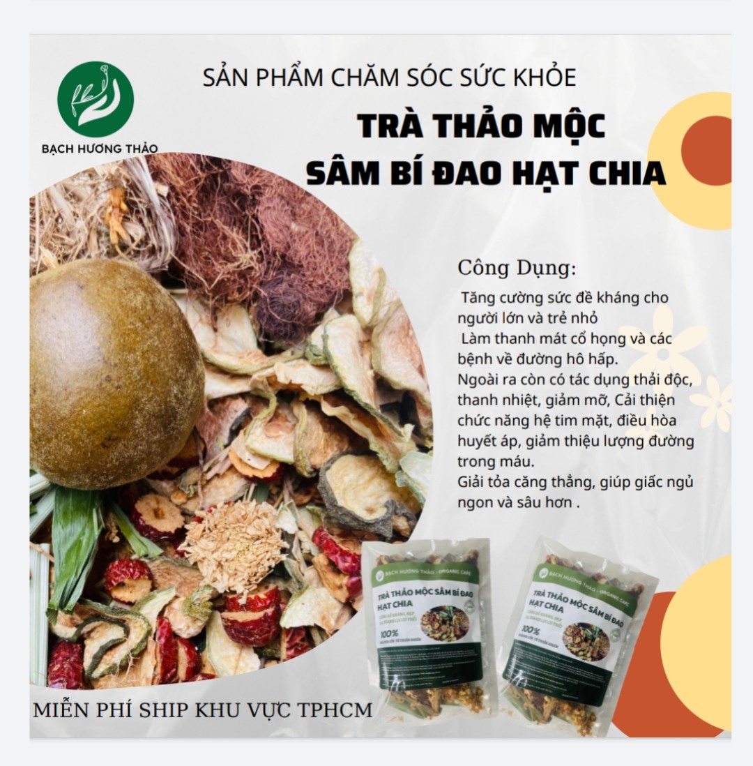 Trà thảo mộc sâm bí đao hạt chia/sâm rong biển