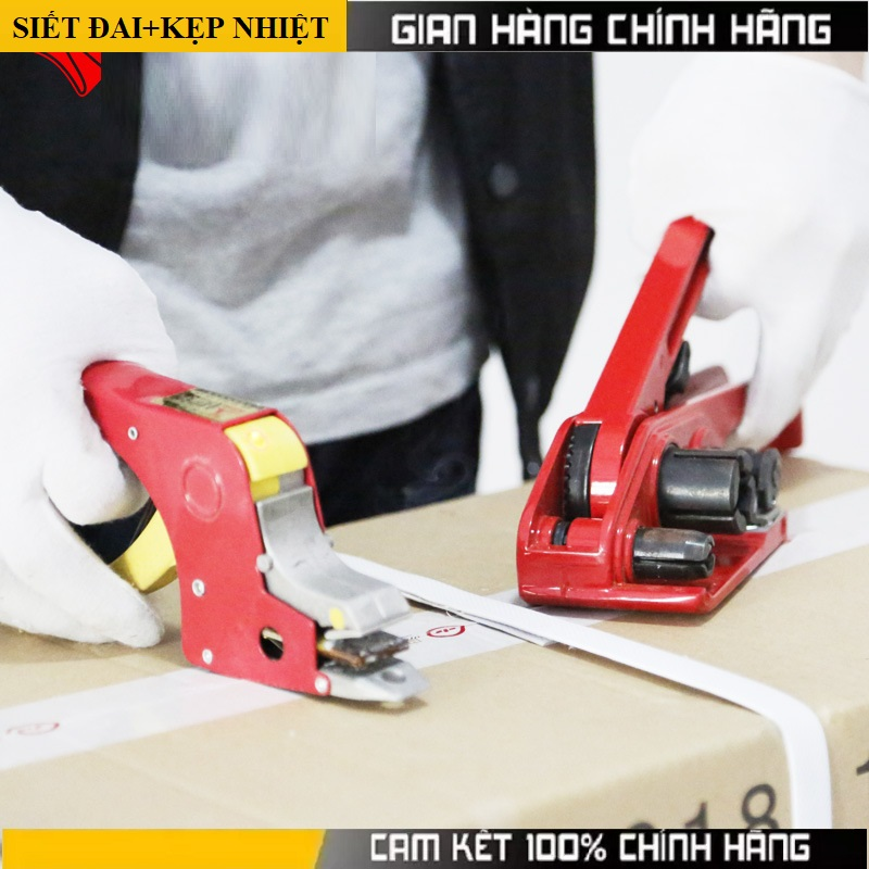 Bộ dụng cụ căng siết và đóng dây đai hàn nhiệt