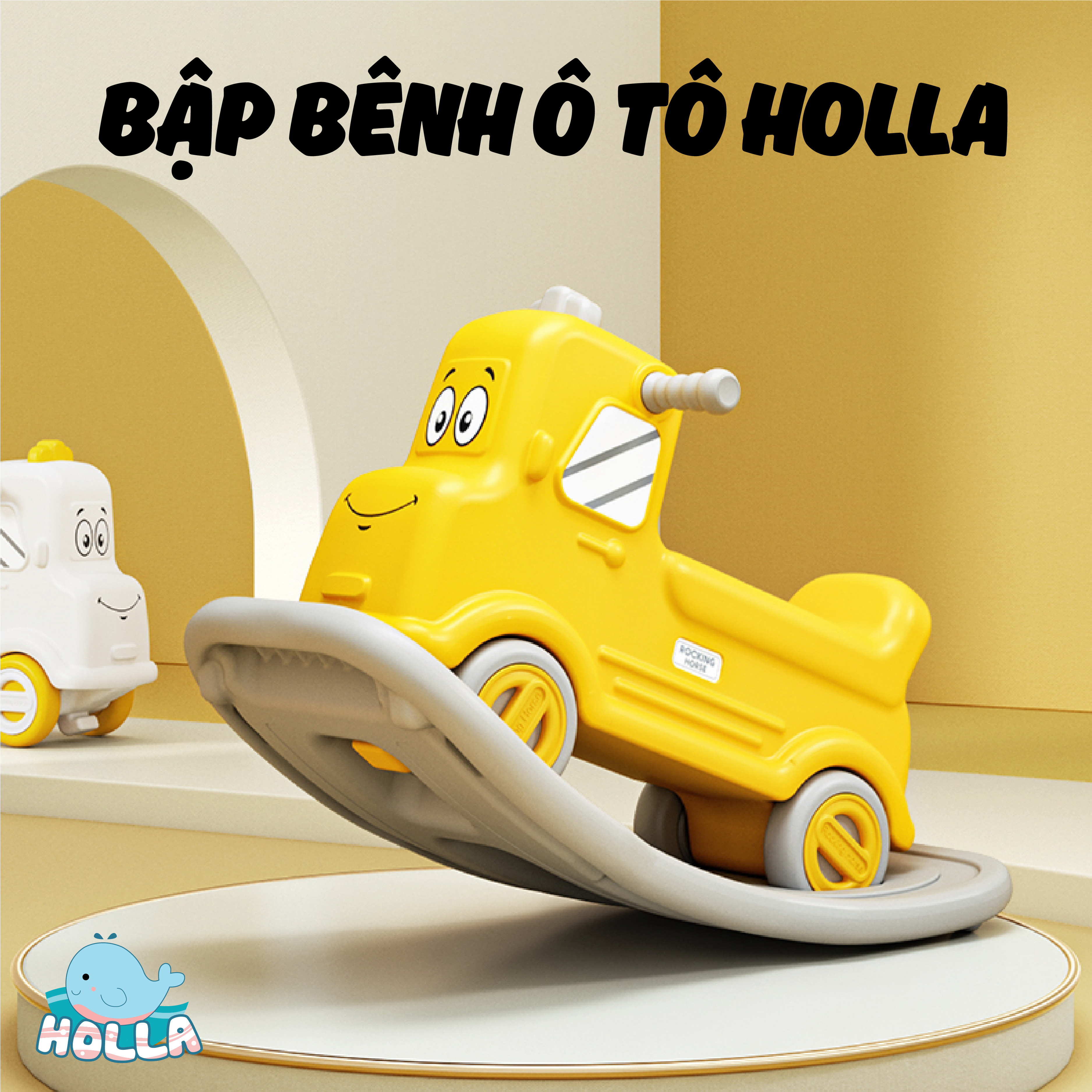 Xe chòi chân kiêm bập bênh Holla 2in1 hình Ô tô |Winshopvn