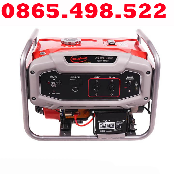 Máy phát điện chạy xăng 3kw vinafarm vns-mpd-4900e đề