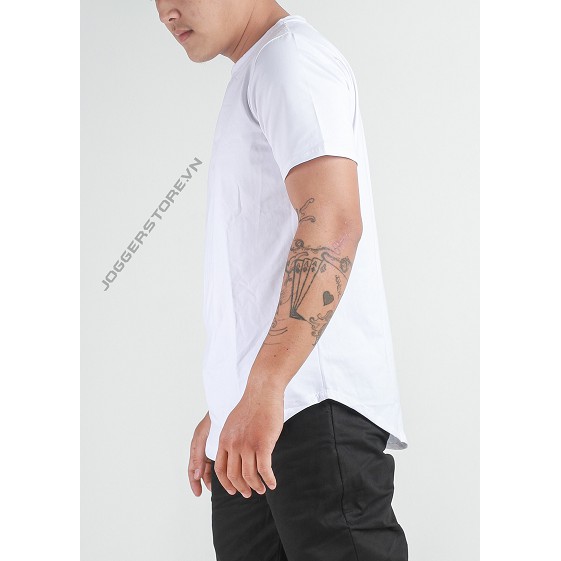 Áo thun tee-shirt vạt bầu trơn co giãn 4 chiều - hình thật tự chụp 100%