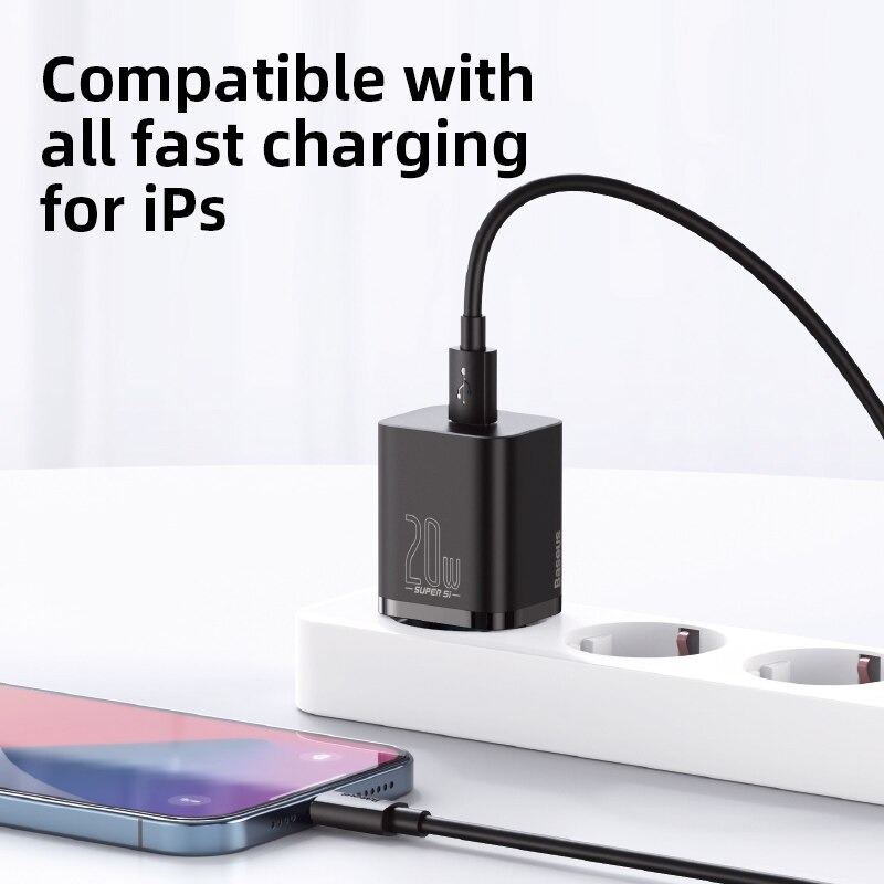 Củ sạc nhanh mini Basues 20W, công nghệ Super Si hỗ trợ sạc nhanh QC3.0, PD3.0 cho iPhone 13, Samsung, Xiaomi, Huawei,... - phân phối chính hãng tại Baseus Việt Nam