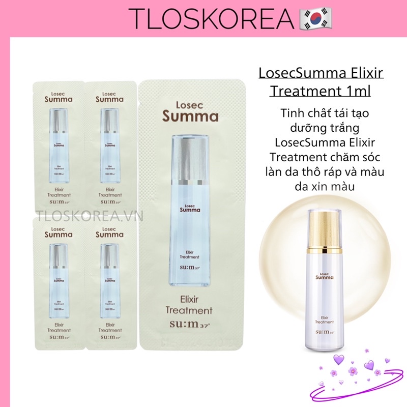 Tinh Chất Tái Tạo Dưỡng Trắng Sum Losecsumma Elixir Treatment Su:m37 1Ml