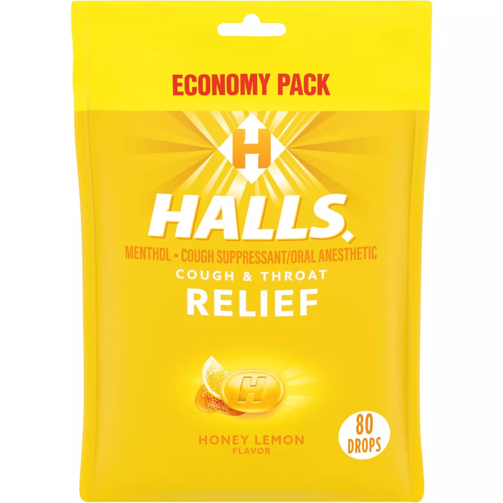 Kẹo ngậm Halls hương chanh mật ong - 80v